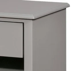 1 Drawer Transitional Wooden Nightstand With Open Compartment Gray - Benzara -Living Space Shop GUEST b90e1254 8628 4bd5 9529 f2f69754915c
