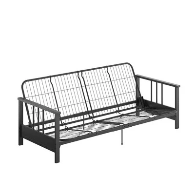 Full Anders Metal Arm Futon With 6" Microfiber Mattress - Room & Joy 7 Full Anders Metal Arm Futon With 6" Microfiber Mattress - Room & Joy - Image 7