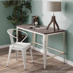 Lumisource Pia Industrial Desk Vintage Cream -Living Space Shop GUEST b97b1a2e 3bee 4d3a 87b9 d12c06448565