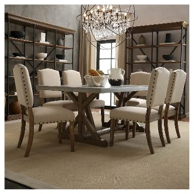 Set Of 2 Cobble Hill Nailhead Accent Dining Chair Wood - Inspire Q 4 Set Of 2 Cobble Hill Nailhead Accent Dining Chair Wood - Inspire Q - Image 4