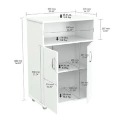 4 Shelves Kitchen Storage Cabinet White - Inval -Living Space Shop GUEST b9b26bdc 0fac 4d2a 9959 bb2108c51f1b