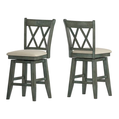 24" South Hill Double X Back Swivel Counter Height Chair - Inspire Q 5 24" South Hill Double X Back Swivel Counter Height Chair - Inspire Q - Image 5