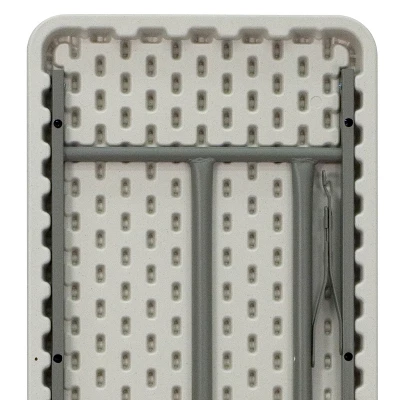 Emma And Oliver 6-Foot Granite White Plastic Folding Training And Event Table 2 Emma And Oliver 6-Foot Granite White Plastic Folding Training And Event Table - Image 2