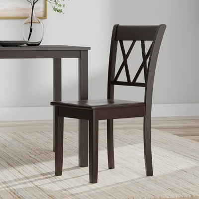 Glenwillow Home 48" Wood Dining Table + Double X-Back Dining Chairs Dining Set (3-Piece Or 5-Piece Set) 7 Glenwillow Home 48" Wood Dining Table + Double X-Back Dining Chairs Dining Set (3-Piece Or 5-Piece Set) - Image 7