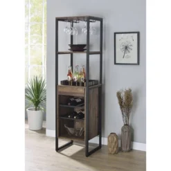 Narik Wine Rack Weathered Oak - Acme Furniture -Living Space Shop GUEST baa239f1 076e 456e 82d8 444339adf6a0