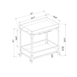 Franklin Bar Cart And Wine Rack Weathered Gray - Threshold™ -Living Space Shop GUEST baddc049 bc6c 41a3 9626 2f6e9e0bb00f