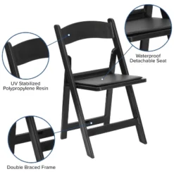 Flash Furniture Hercules™ Folding Chair - Resin– 4 Pack 1000LB Weight Capacity Event Chair -Living Space Shop GUEST bc35e58b ecd6 4233 8834 8c949f034328