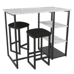 3pc Nora Bar Height Dining Set With Faux Terrazzo Top - Novogratz 12 3pc Nora Bar Height Dining Set With Faux Terrazzo Top - Novogratz -Living Space Shop GUEST bc7ce262 b7c5 46da 8742 9d6a1ccae322