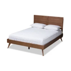 Artemis Walnut Finished Wood Platform Bed Brown - Baxton Studio -Living Space Shop GUEST bd52d7e0 7003 46c0 9441 2ba484ff8d59