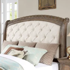 6pc Lellen Bedroom Set Beige/Rustic Natural Tone - HOMES: Inside + Out -Living Space Shop GUEST be086f71 8d23 4888 8476 a0384a7403fe