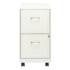 Best Seller 3 Space Solutions 18" Deep 2 Drawer Mobile Letter Width Vertical File Cabinet