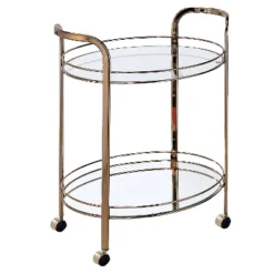 Derria Oval Mirrored Metal Frame Serving Cart - Furniture Of America 11 Derria Oval Mirrored Metal Frame Serving Cart - Furniture Of America -Living Space Shop GUEST bf5531cf efbf 41f7 87c7 bb374cd6321f