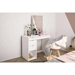 Joplin Vanity With Mirror White - Polifurniture -Living Space Shop GUEST bf88cb95 bb1b 4a9d b308 dfee7c7fa003