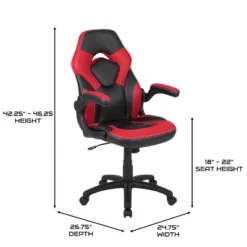 BlackArc Alpha Bundle With Gaming Desk And Chair: Black & Red High Back Chair With Arms; Red & Black Desk With Headphone Hook/Cupholder 16 BlackArc Alpha Bundle With Gaming Desk And Chair: Black & Red High Back Chair With Arms; Red & Black Desk With Headphone Hook/Cupholder -Living Space Shop GUEST bfb78509 62a7 452a 94c7 5b918b22832e 1