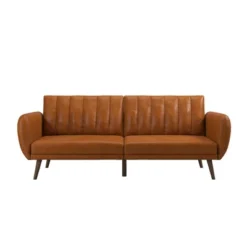 Brittany Futon Convertible Sofa Faux Leather - Novogratz -Living Space Shop GUEST c18b2967 786a 41fb 8938 6a8d3c730d2e