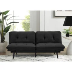 Best Seller 5 Finley Convertible Futon Sofa Bed Black - Serta
