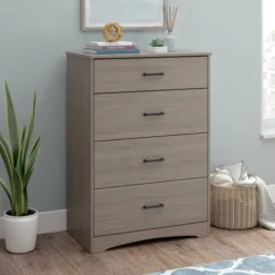 Beginnings 4 Drawer Chest Silver Sycamore - Sauder