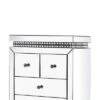 24" Lotus Mirrored Cabinet Faux Crystals Inlay - Acme Furniture