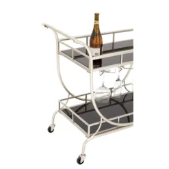 Modern 2 Tier Cart Silver - Olivia & May -Living Space Shop GUEST c50bc8ed 3306 433e aec5 0589ffd9e2c0