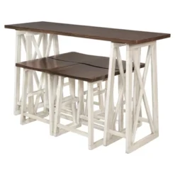 Rustic Wood Counter Height 5-Piece Dining Set With 4 Stools - ModernLuxe 14 Rustic Wood Counter Height 5-Piece Dining Set With 4 Stools - ModernLuxe -Living Space Shop GUEST c6305858 41e7 48c7 ba90 d7722ab10f4d