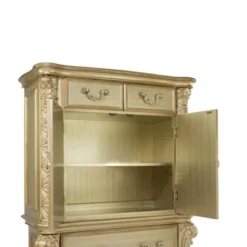 44" Vendome Bedroom Set Gold Patina/Bone White - Acme Furniture -Living Space Shop GUEST c691550d 2903 4a97 8a18 29c567ae80c6