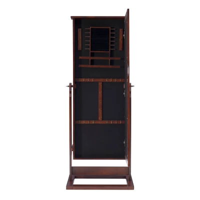 Chiara Cheval Mirror/Jewelry Wardrobe Walnut - Powell Company 3 Chiara Cheval Mirror/Jewelry Wardrobe Walnut - Powell Company - Image 3