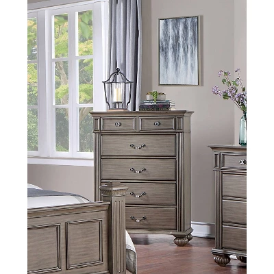 6pc Pennings Traditional Bedroom Set Gray - HOMES: Inside + Out 4 6pc Pennings Traditional Bedroom Set Gray - HOMES: Inside + Out - Image 4