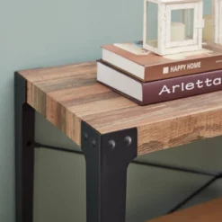 Modern Industrial Console Table Metal/Distressed Wood - Danya B. -Living Space Shop GUEST c8d73525 cab8 4dbe 86dc 1f2c8422815b