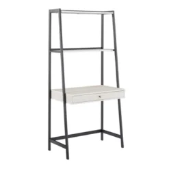 3pc Neveah Marble Ladder Desk And Bookcase Set Matte Black - Inspire Q -Living Space Shop GUEST c91ac9c3 b1e6 483a 8f0e f4df05b18636