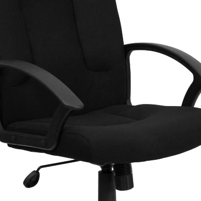 Emma And Oliver Mid-Back Fabric Executive Swivel Office Chair With Nylon Arms 5 Emma And Oliver Mid-Back Fabric Executive Swivel Office Chair With Nylon Arms - Image 5