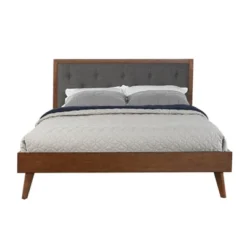 Reid Mid-Century Platform Bed - Linon -Living Space Shop GUEST ca074a01 007d 437d 8406 90b5b5e8b330