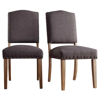 Set Of 2 Cobble Hill Nailhead Accent Dining Chair Wood - Inspire Q 6 Set Of 2 Cobble Hill Nailhead Accent Dining Chair Wood - Inspire Q - Image 6