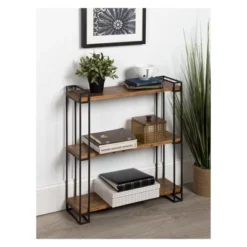 30" X 26" Lintz Wood And Metal Floating Wall Shelves - Kate And Laurel All Things Decor -Living Space Shop GUEST cb142e66 ce0d 4922 bac4 514edd5828a0