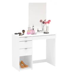 Joplin Vanity With Mirror White - Polifurniture -Living Space Shop GUEST cb494008 2164 4a12 a13f a3906299c5a1