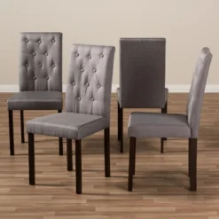 Set Of 4 Gardner Finished Dining Chairs Gray/Dark Brown - Baxton Studio 6 Set Of 4 Gardner Finished Dining Chairs Gray/Dark Brown - Baxton Studio -Living Space Shop GUEST cba13b8c a0ae 4762 8339 89e823f0102a