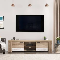 Joliet Duotone TV Stand For TVs Up To 80" Beige/White - CorLiving 10 Joliet Duotone TV Stand For TVs Up To 80" Beige/White - CorLiving -Living Space Shop GUEST ccccca4f 75f1 40c6 a521 36dc23179ef8