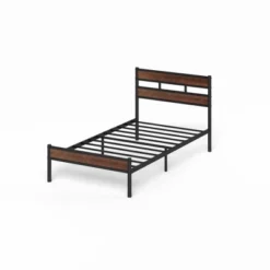 Roman Bamboo And Metal Platform Bed Frame Brown - Zinus -Living Space Shop GUEST cd36ecbf 36bf 4c30 83f4 0ccbcf2cb566