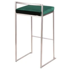 Set Of 2 30" Fuji Contemporary Stackable Barstools Stainless Steel - Lumisource -Living Space Shop GUEST ce6a4716 bae9 4512 b0ba 01420398c29f