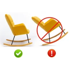 Epping Nursery Rocking Chair,Velvet Upholstered Glider Rocker Rocking Accent Chair,Wingback Rocking Chairs-Maison Boucle -Living Space Shop GUEST ceaf456e 48bd 431c 990c 03ac33870e5b