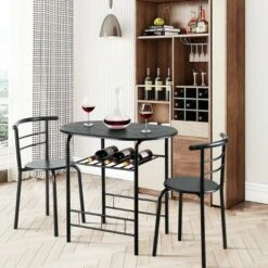 Costway 3 Pcs Dining Set 2 Chairs And Table Compact Bistro Pub Breakfast Home Kitchen 15 Costway 3 Pcs Dining Set 2 Chairs And Table Compact Bistro Pub Breakfast Home Kitchen -Living Space Shop GUEST cf748f15 8daa 460f 876f 52c0178bab6e