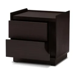 Larsine Finished 2 Drawer Nightstand Brown - Baxton Studio -Living Space Shop GUEST d0b3d7a3 d0b5 42e5 99d9 f9623b83cb7e