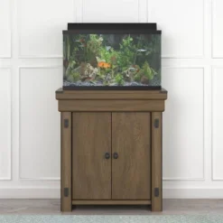 Wildwood 20 Gallon Aquarium Or Terrarium Tank Stand, Rustic Gray - Ollie & Hutch -Living Space Shop GUEST d12422b8 640f 40d1 932f 8f74b776932a
