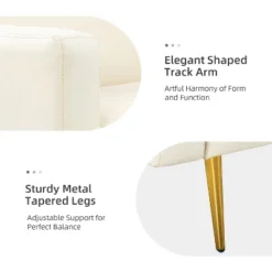 Lanna 76"Wide Vegan Leather Modern Style Convertible Futon Sofa Bed For Living Room Guest Bedroom | ARTFUL LIVING DESIGN 17 Lanna 76"Wide Vegan Leather Modern Style Convertible Futon Sofa Bed For Living Room Guest Bedroom | ARTFUL LIVING DESIGN -Living Space Shop GUEST d1a66786 d6af 4cdc 8707 0711c8993daf