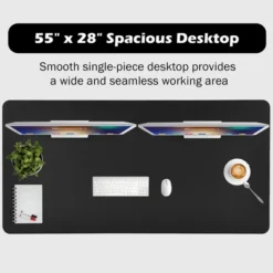 Costway 55'' One-Piece Universal Tabletop For Standard & Sit To Stand Desk Frame 16 Costway 55'' One-Piece Universal Tabletop For Standard & Sit To Stand Desk Frame -Living Space Shop GUEST d26ced41 faf9 4cba b7e7 20b2d868b706