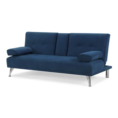 Miley Convertible Futon Sectional Sofa Navy Blue - Serta 2 Miley Convertible Futon Sectional Sofa Navy Blue - Serta - Image 2