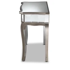 Elgin Brushed Wood And Mirrored Glass 1 Drawer Console Table Silver/Mirror - Baxton Studio 9 Elgin Brushed Wood And Mirrored Glass 1 Drawer Console Table Silver/Mirror - Baxton Studio -Living Space Shop GUEST d3fc4448 9785 4092 9080 b8990d31cad8