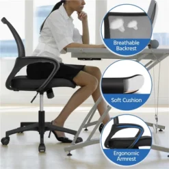 Yaheetech Adjustable Ergonomic Computer Chair Office Chair -Living Space Shop GUEST d43aa7ea 23ff 48ab bee7 99a1eef70d2a