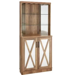 Home Source Grey Wash Corner Bar Cabinet With Mirrored Panels 19 Home Source Grey Wash Corner Bar Cabinet With Mirrored Panels -Living Space Shop GUEST d45de93f e18e 421d b545 69c70f917c2c