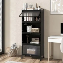 Costway 5-Tier Kitchen Baker's Rack Storage Cabinet Mobile Microwave Stand Flip-up Doors 11 Costway 5-Tier Kitchen Baker's Rack Storage Cabinet Mobile Microwave Stand Flip-up Doors -Living Space Shop GUEST d487ac42 0bc1 476b 9b64 7583cb69f83f