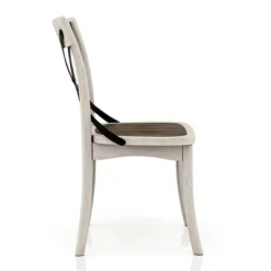 5pc Piker Round Dining Set Dark Walnut/Antique White - HOMES: Inside + Out -Living Space Shop GUEST d4c35990 7bce 498d b32a 6caf113c945d